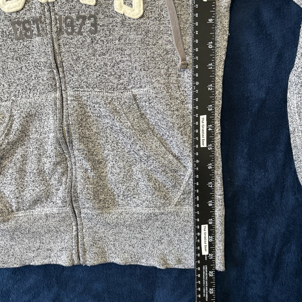 Roots Canada Womens Hooded Sweatshirt Size M Full Zip Gray Spellout Letters Y2K - Picture 9 of 15